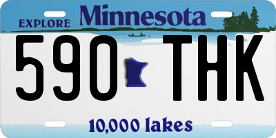 MN license plate 590THK