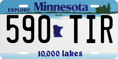 MN license plate 590TIR