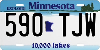 MN license plate 590TJW