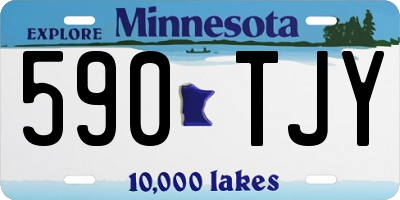 MN license plate 590TJY