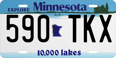 MN license plate 590TKX