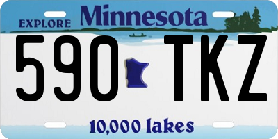 MN license plate 590TKZ
