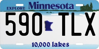 MN license plate 590TLX