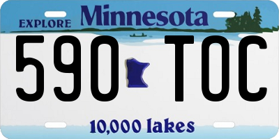 MN license plate 590TOC