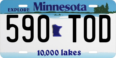 MN license plate 590TOD