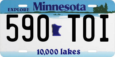 MN license plate 590TOI