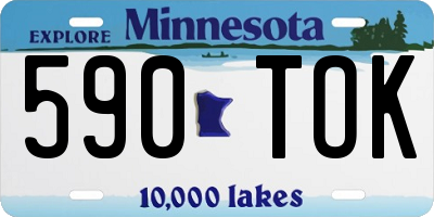 MN license plate 590TOK