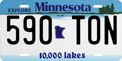 MN license plate 590TON