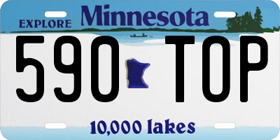 MN license plate 590TOP