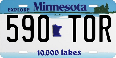 MN license plate 590TOR