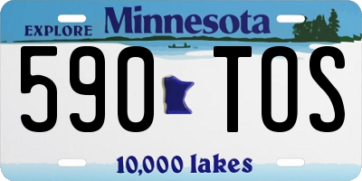 MN license plate 590TOS
