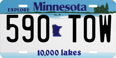 MN license plate 590TOW
