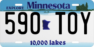 MN license plate 590TOY