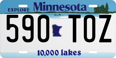 MN license plate 590TOZ