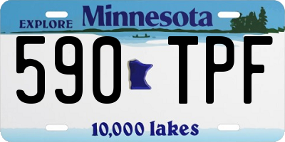 MN license plate 590TPF
