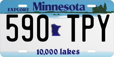 MN license plate 590TPY
