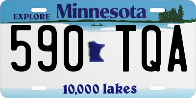 MN license plate 590TQA