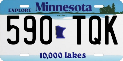 MN license plate 590TQK