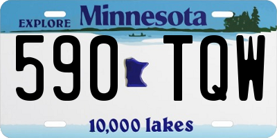 MN license plate 590TQW