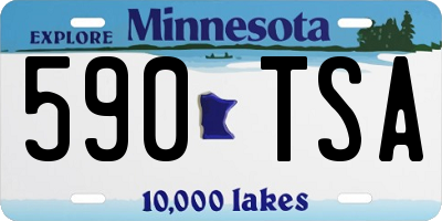 MN license plate 590TSA