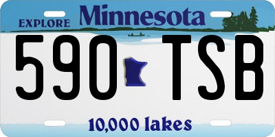 MN license plate 590TSB