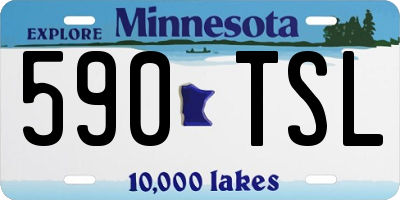 MN license plate 590TSL