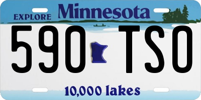 MN license plate 590TSO