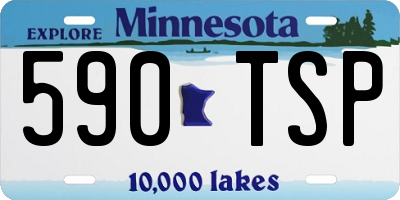 MN license plate 590TSP
