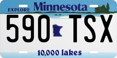 MN license plate 590TSX