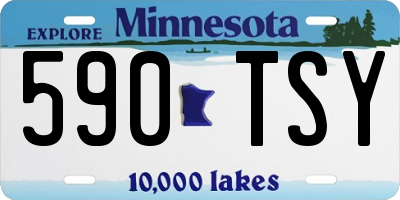 MN license plate 590TSY