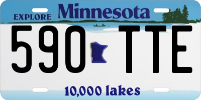 MN license plate 590TTE