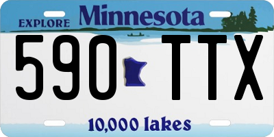 MN license plate 590TTX