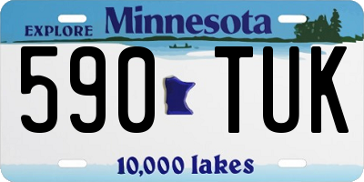 MN license plate 590TUK