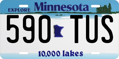 MN license plate 590TUS