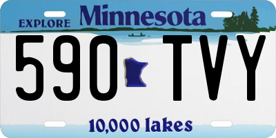 MN license plate 590TVY
