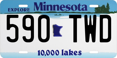 MN license plate 590TWD
