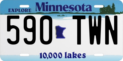 MN license plate 590TWN