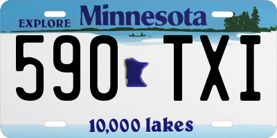 MN license plate 590TXI