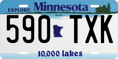 MN license plate 590TXK