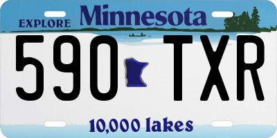 MN license plate 590TXR