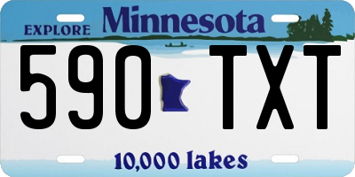 MN license plate 590TXT