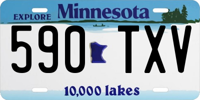 MN license plate 590TXV
