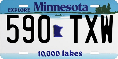 MN license plate 590TXW