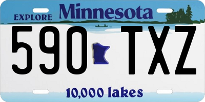 MN license plate 590TXZ