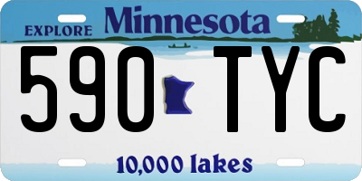 MN license plate 590TYC
