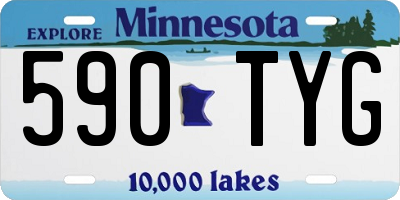 MN license plate 590TYG