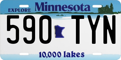 MN license plate 590TYN