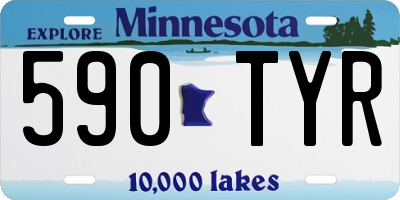 MN license plate 590TYR
