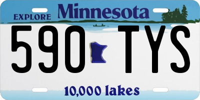 MN license plate 590TYS