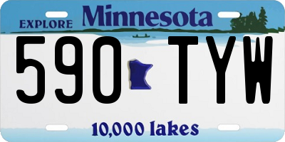 MN license plate 590TYW
